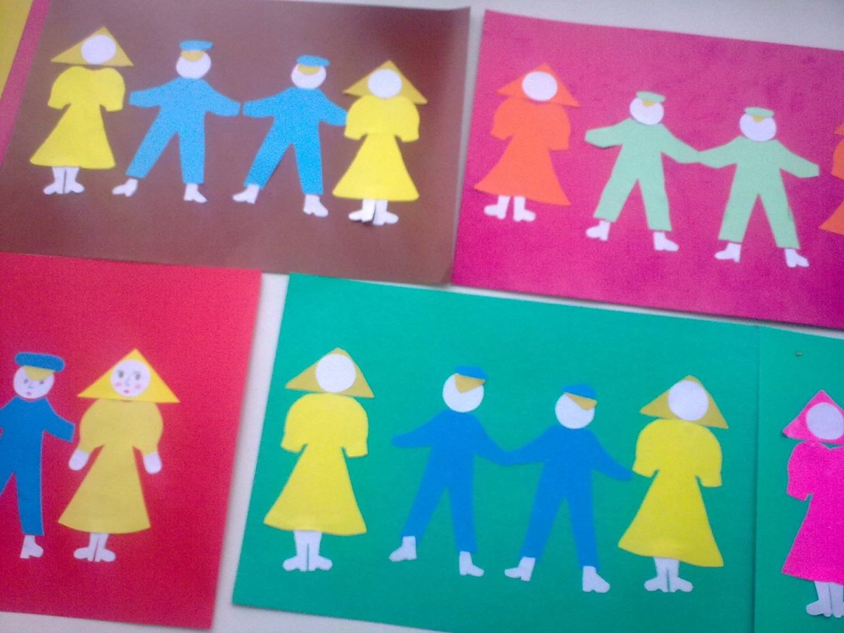 Аппликация на тему семья