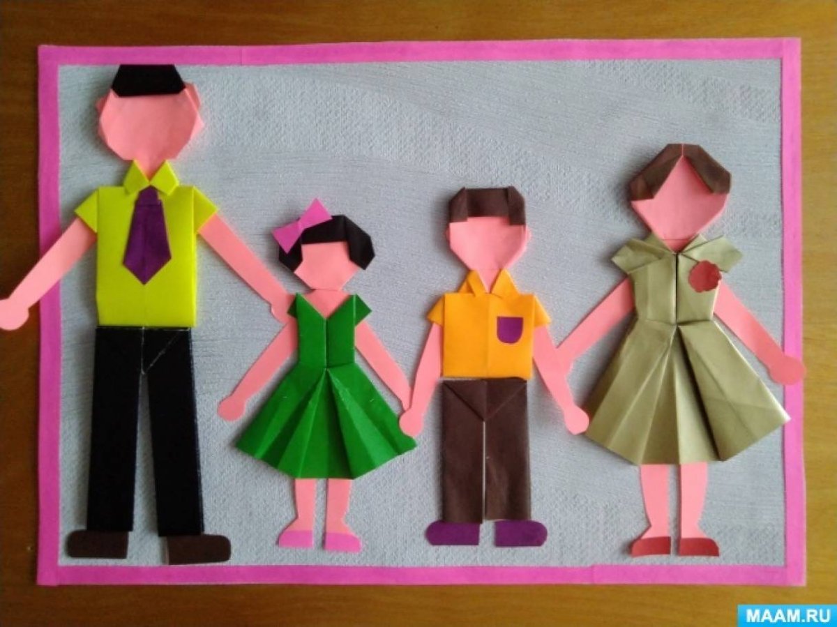 Аппликация на тему человек