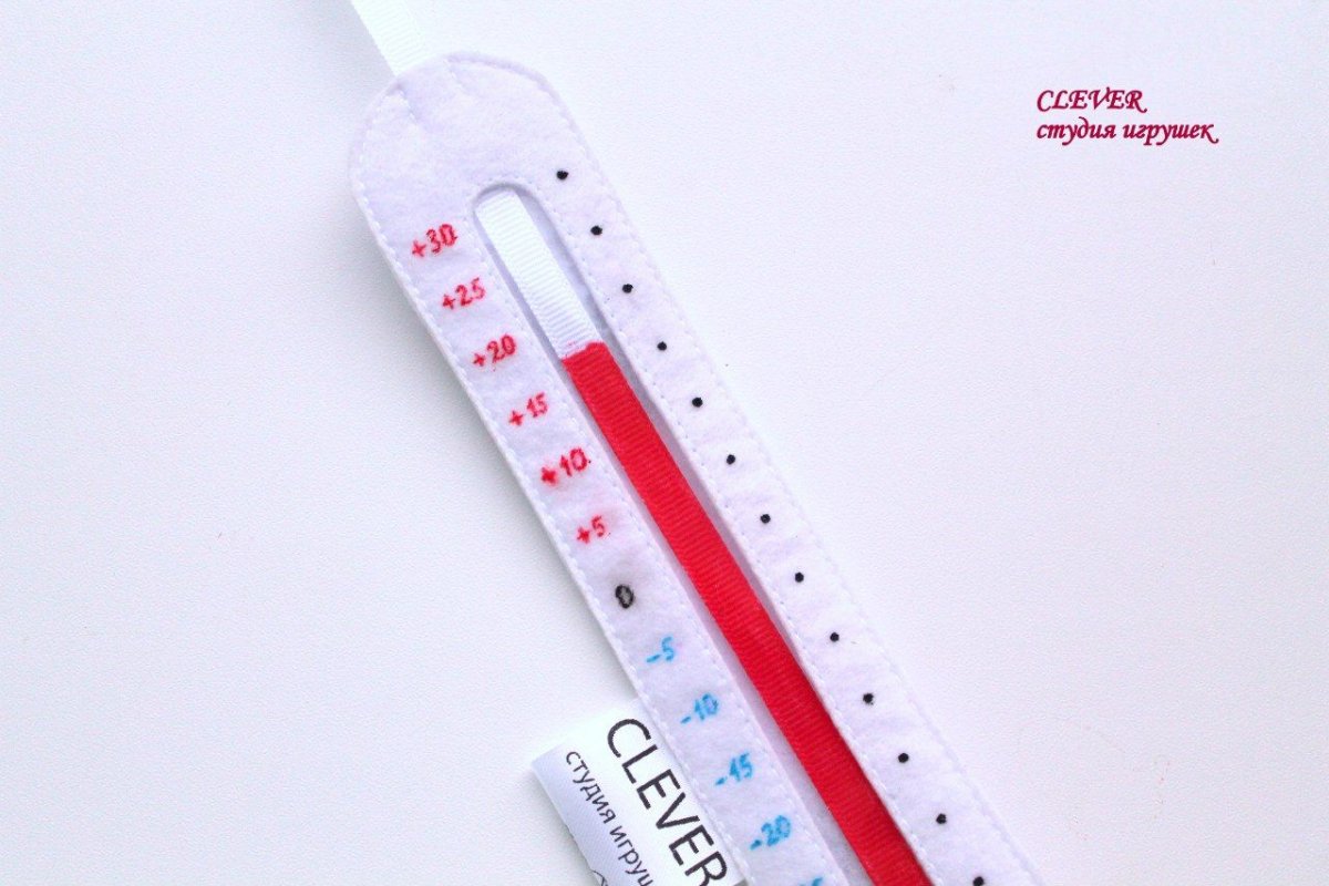 Большой градусник из картона