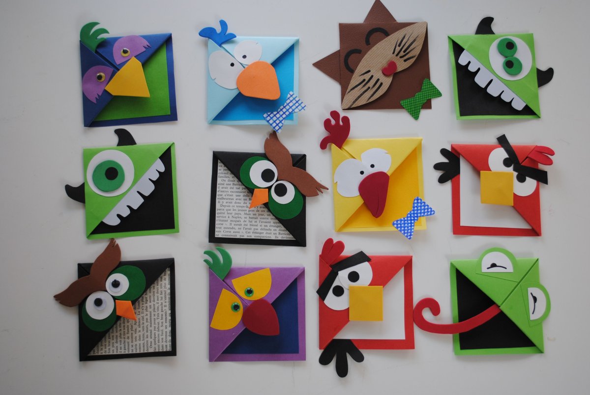 Оригами закладка уголок