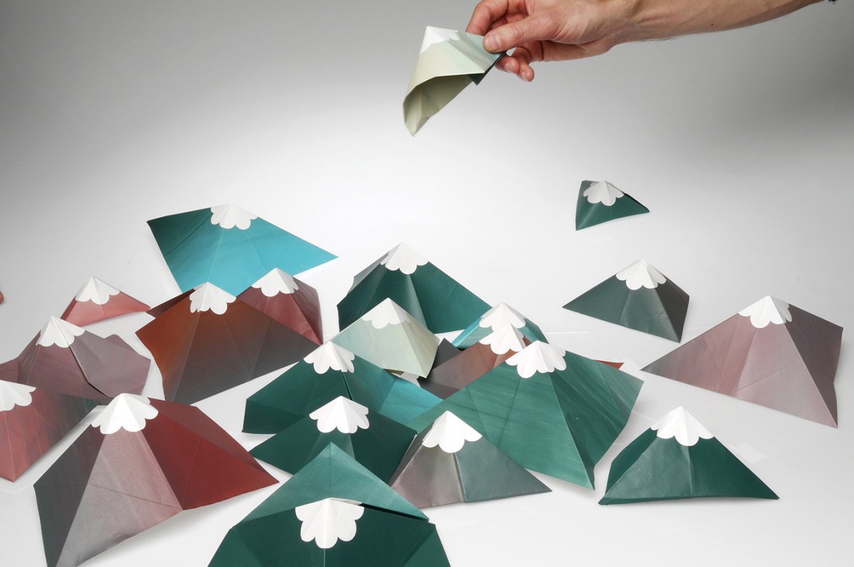 Горы из бумаги объёмные