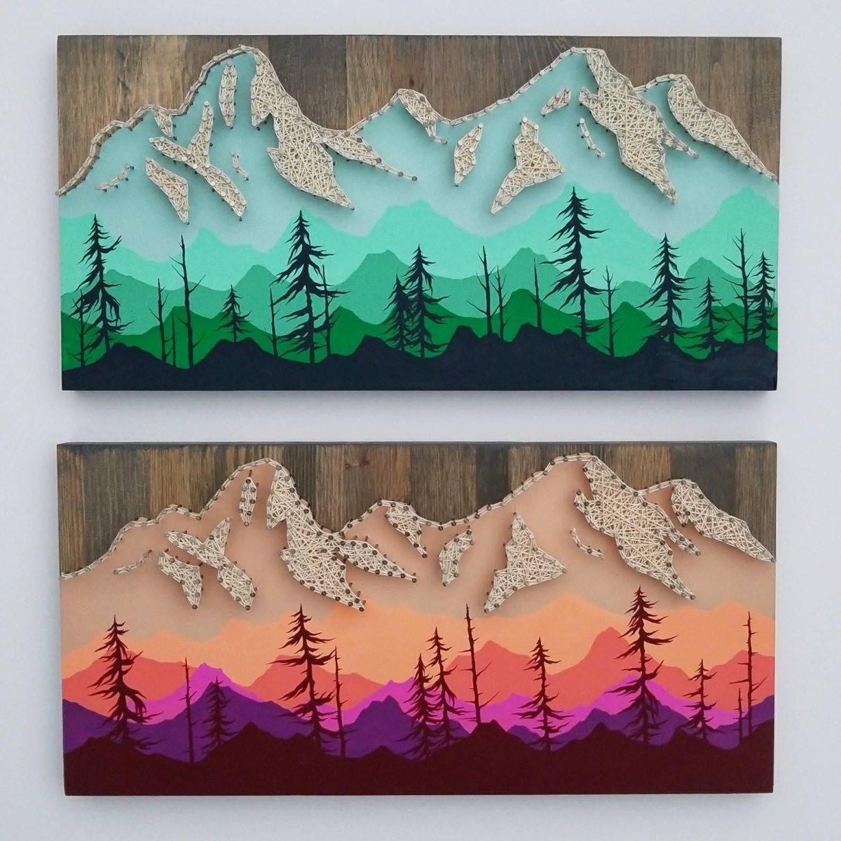 Пейзаж в технике стринг арт