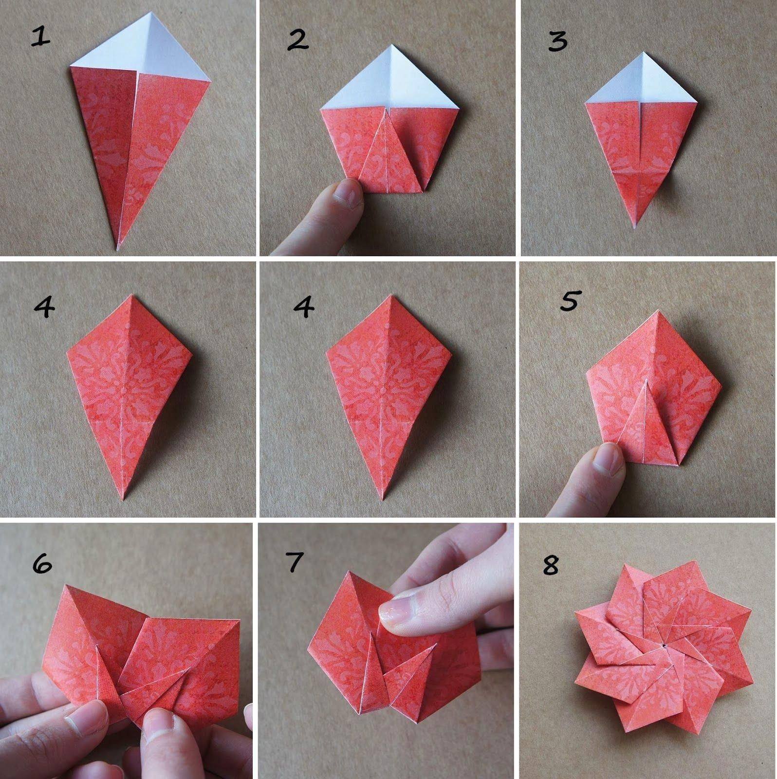 Как сделать цветы из бумаги без клея. Оригами цветок. Цветы из оригами. Оригами красивые и легкие. Лёгкий цветок из думаги оригами.