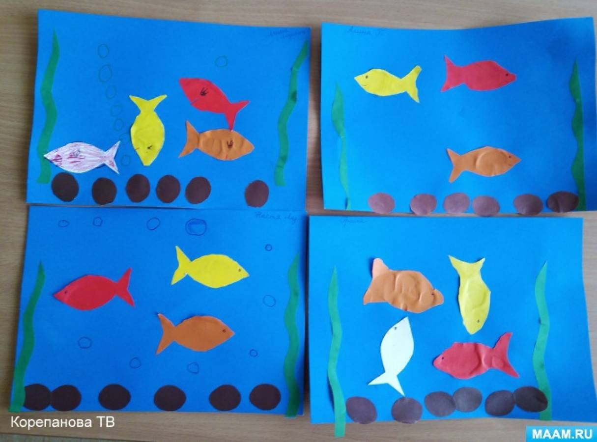 Аппликация аквариумные рыбки в средней группе. Рисование рыбки в средней группе. Аквариумные рыбки аппликация в старшей группе. Аппликация рыбка в подготовительной группе.