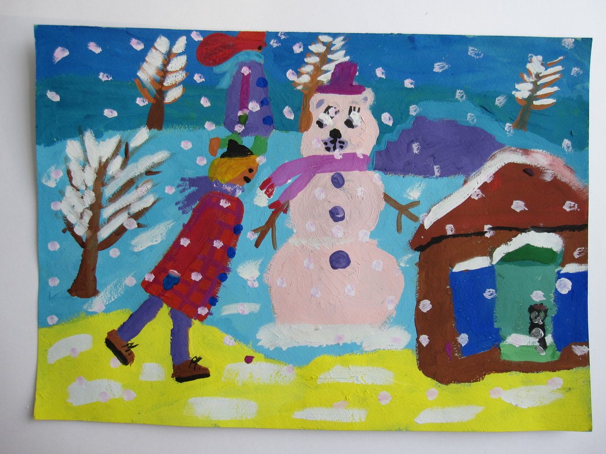 Лепка зимние забавы