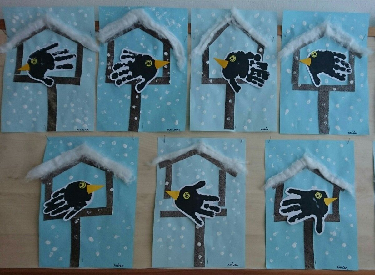 Зимние аппликации для малышей