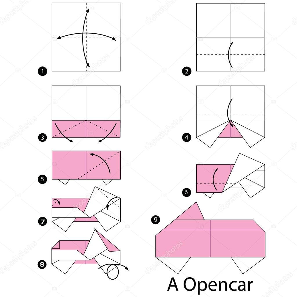 Оригами машина из бумаги для детей - 42 фото