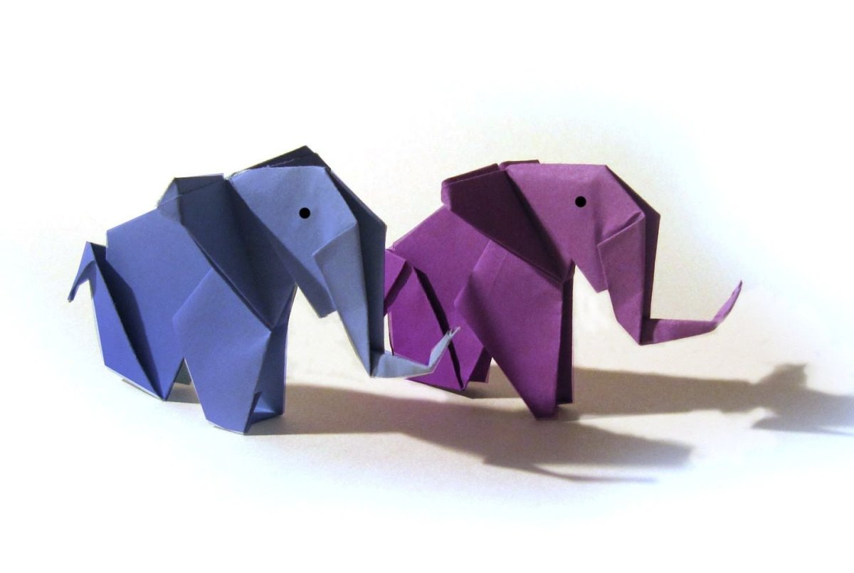 Оригами Слоненок. Оригами слоны. Поделка оригами слон. Оригами Бегемот. Слоник из бумаги