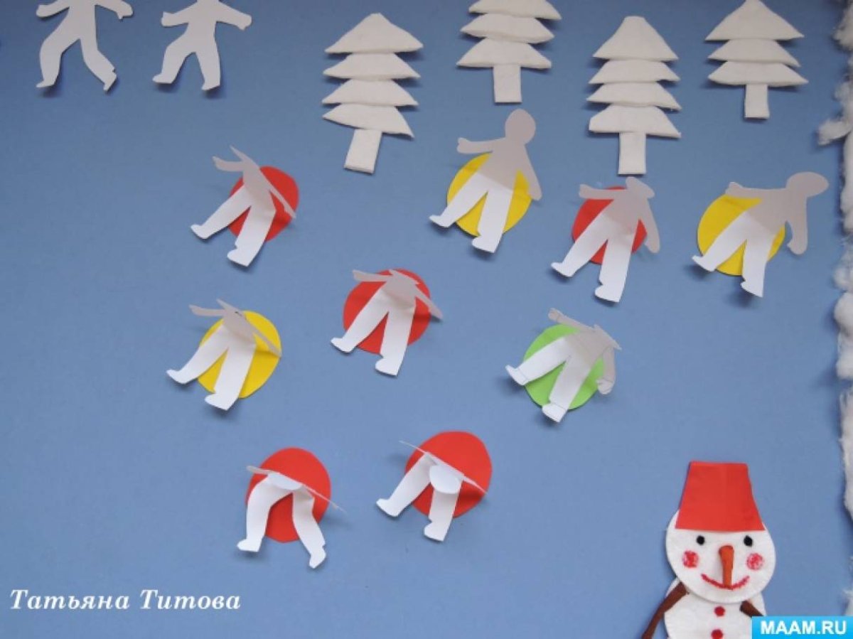 Конструирование из бумаги зима