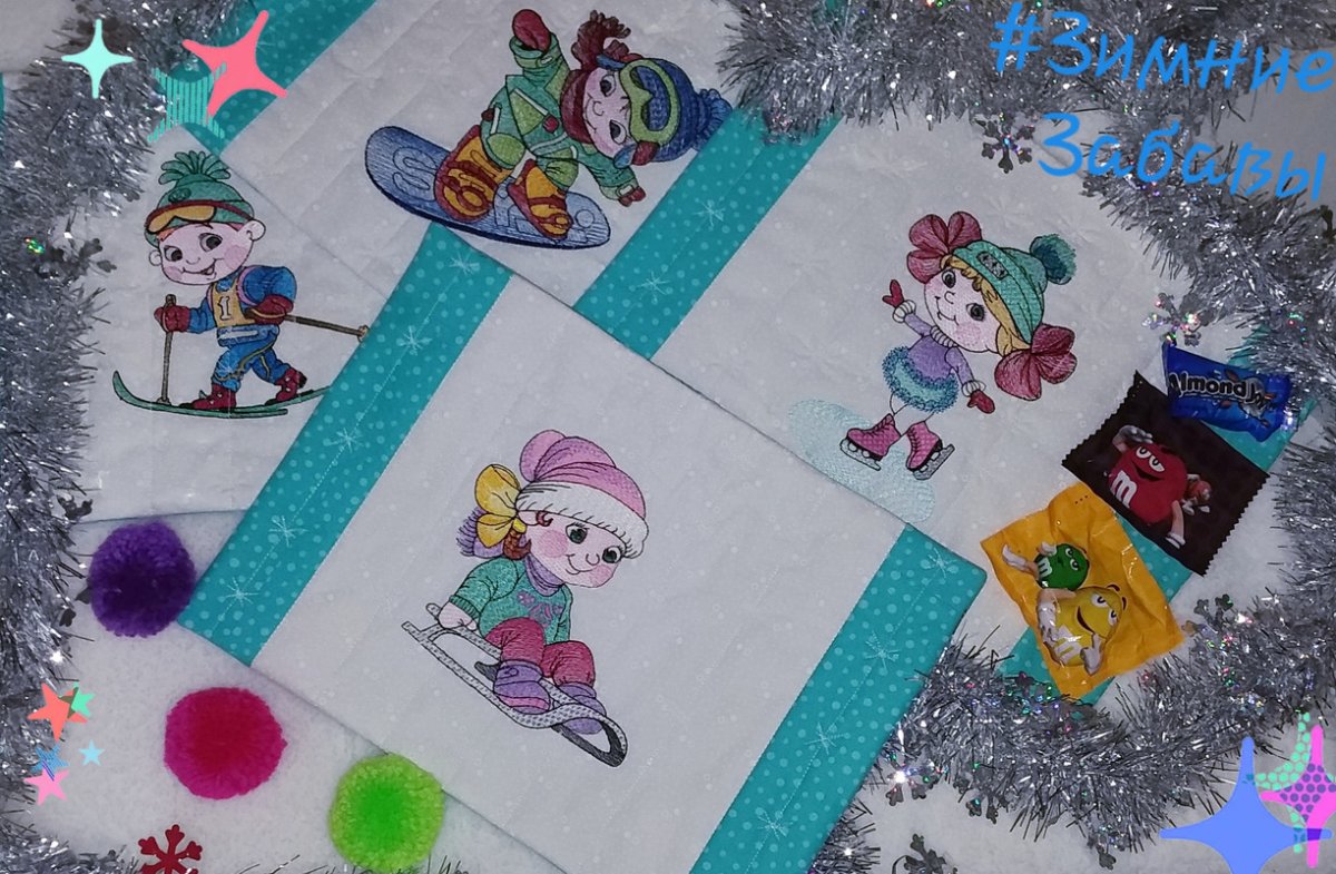 Аппликация с детьми на тему зимние забавы