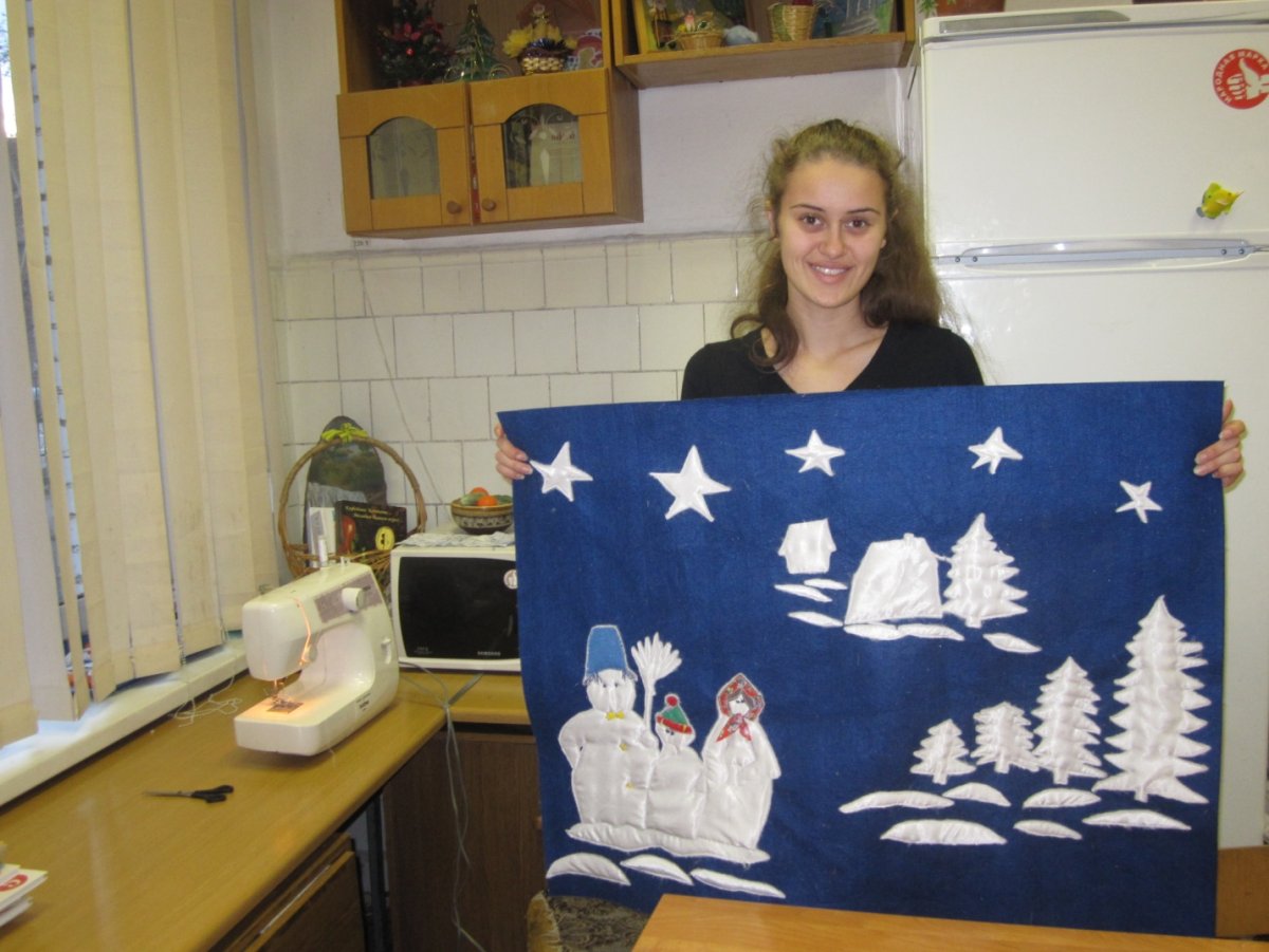 Аппликация на тему зимние забавы