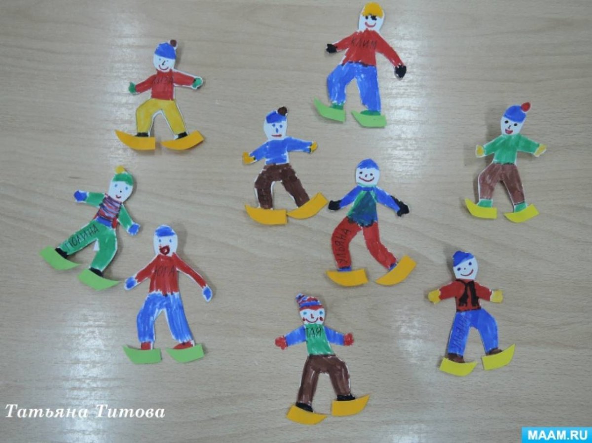 Лепка на тему зимние забавы