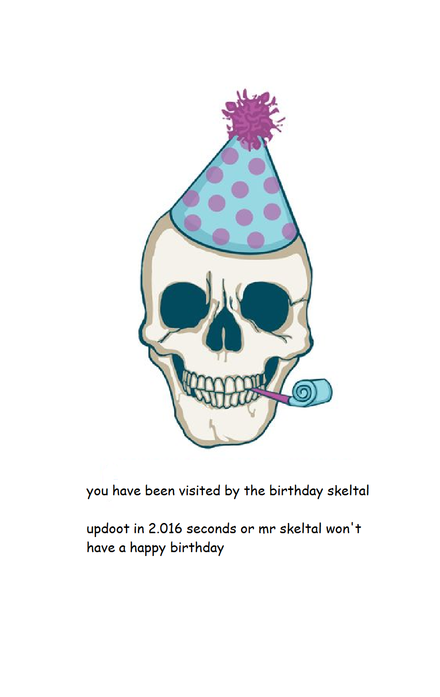 Happy Birthday с черепом