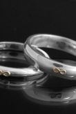Оригинальные обручальные кольца парные из белого золота