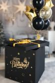 Коробка с воздушными шарами на день рождения