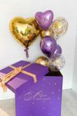 Подарок коробка с шарами на день рождения