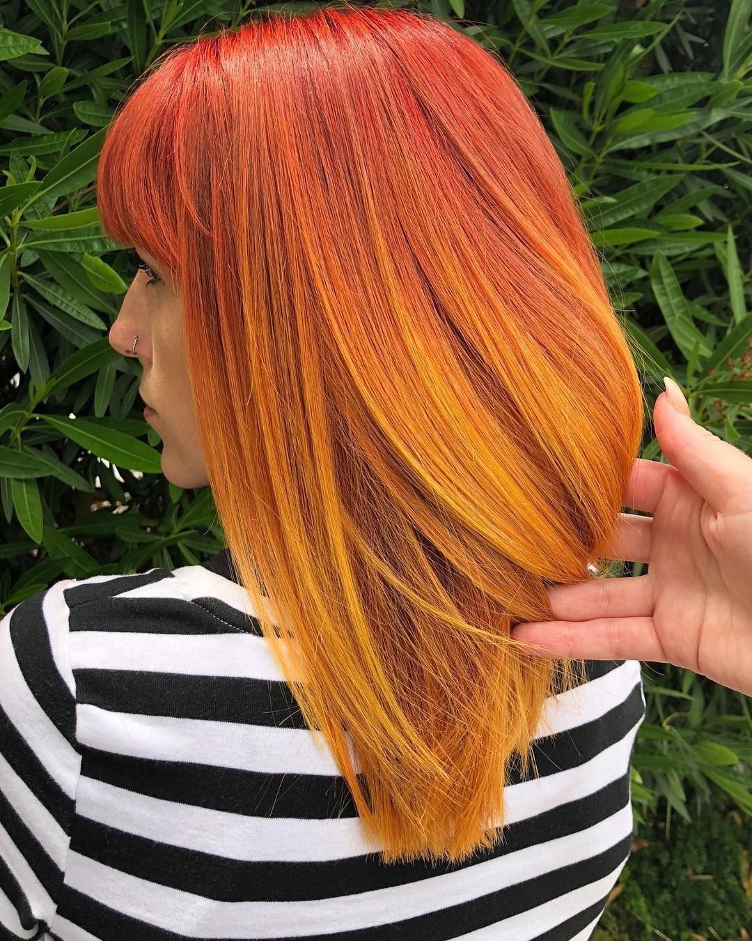 Мелирование рыжим