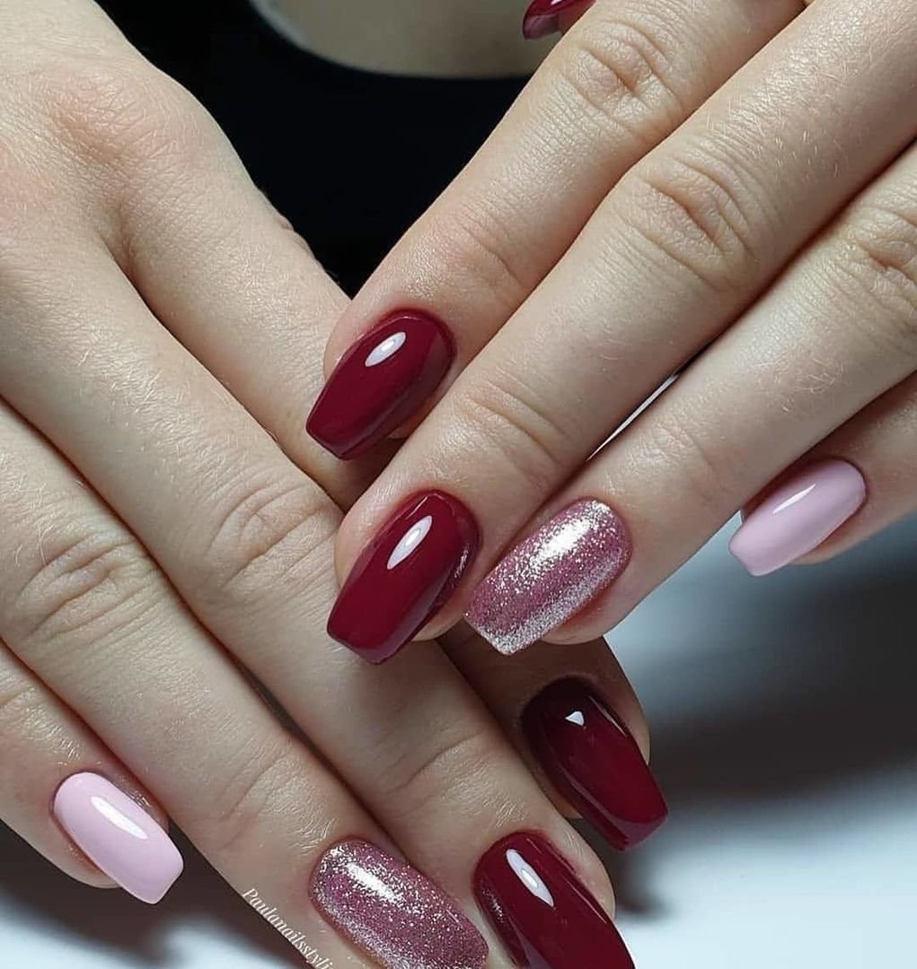 Однотонный маникюр