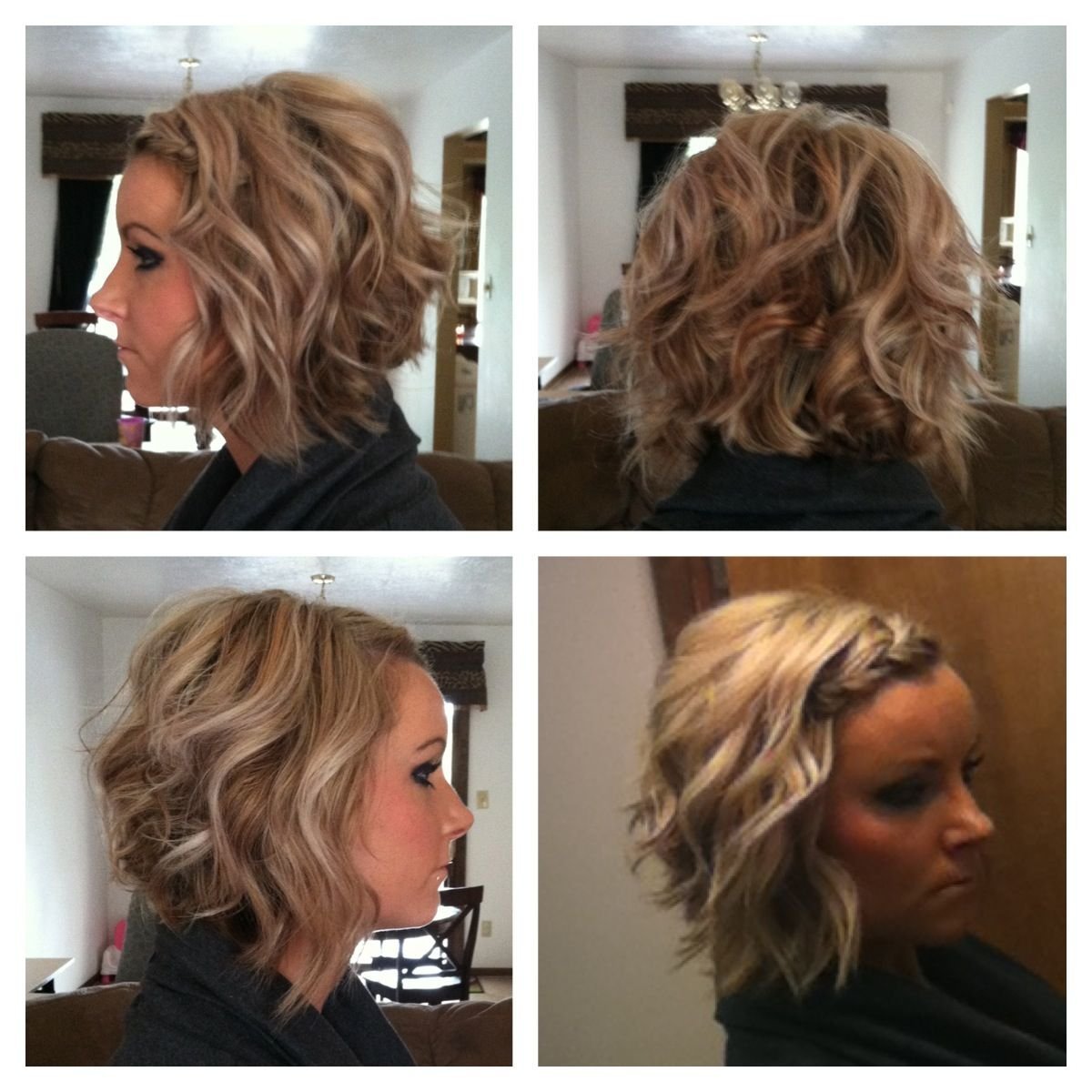 Удлиненное каре на кудрявые волосы