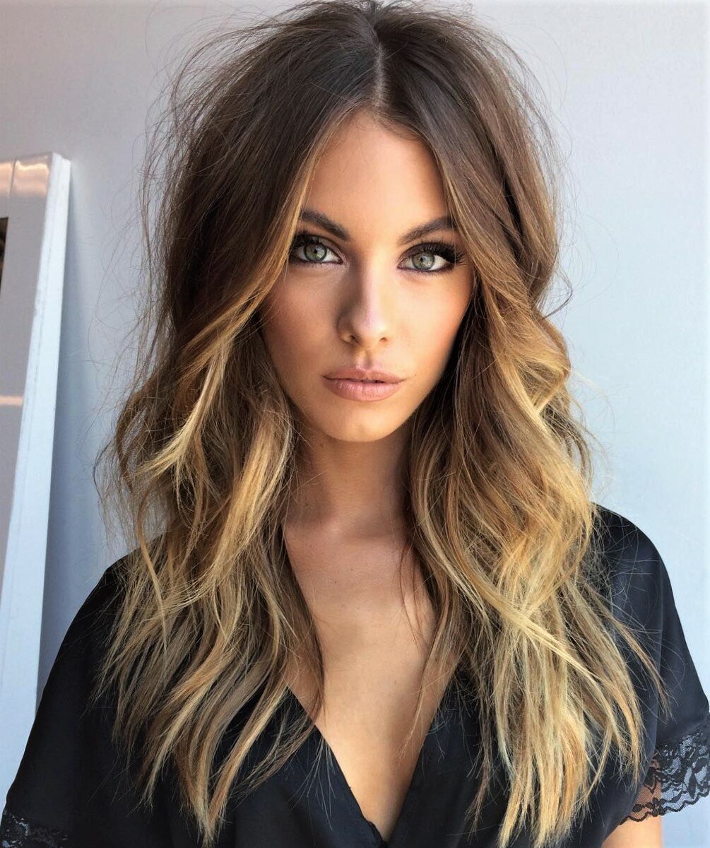 Пепельное мелирование на каштановые волосы