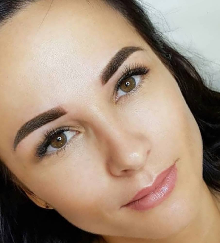 Правильная форма бровей схема