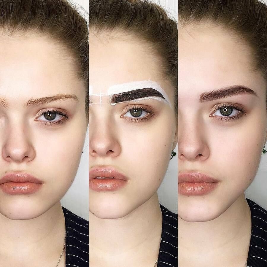 Разные формы бровей