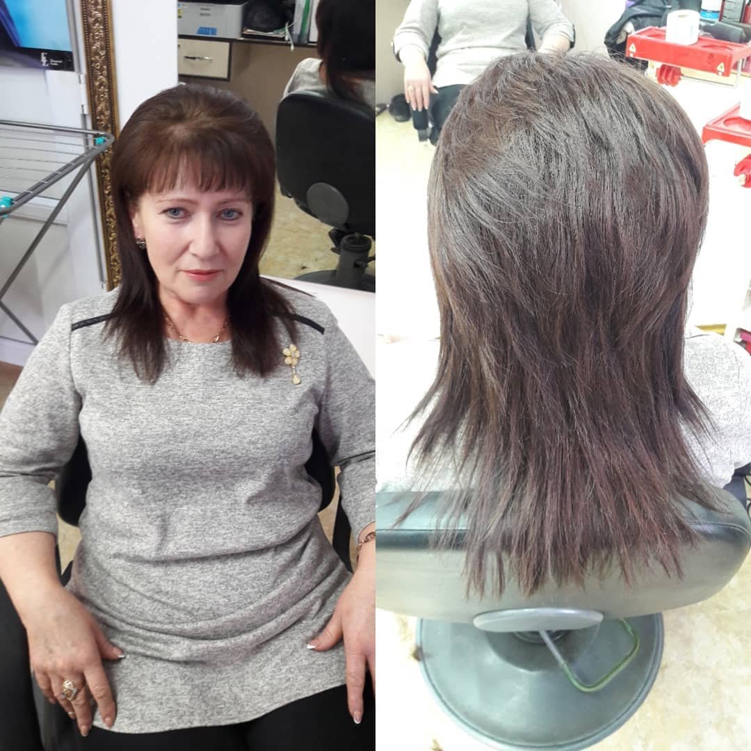 Каскад на черные волосы