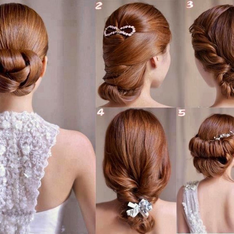 Несложные прически на свадьбу на средние волосы