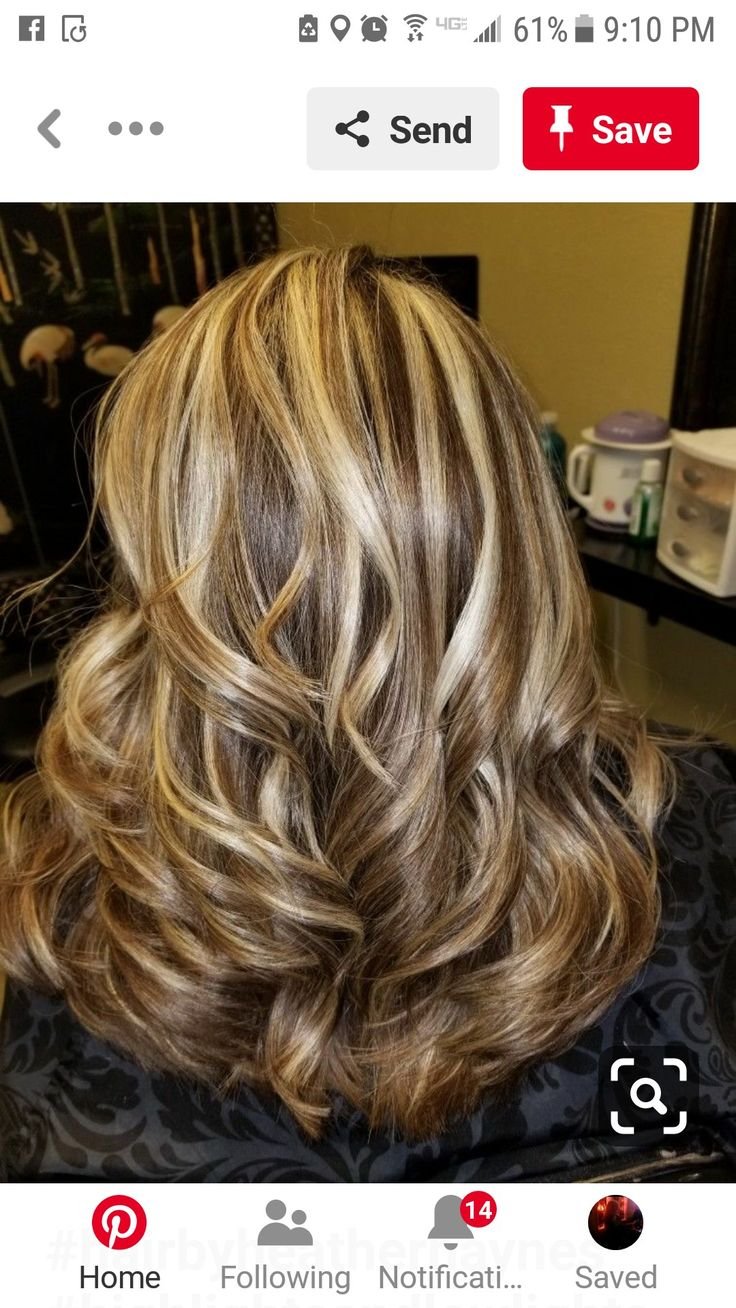 Желтое мелирование