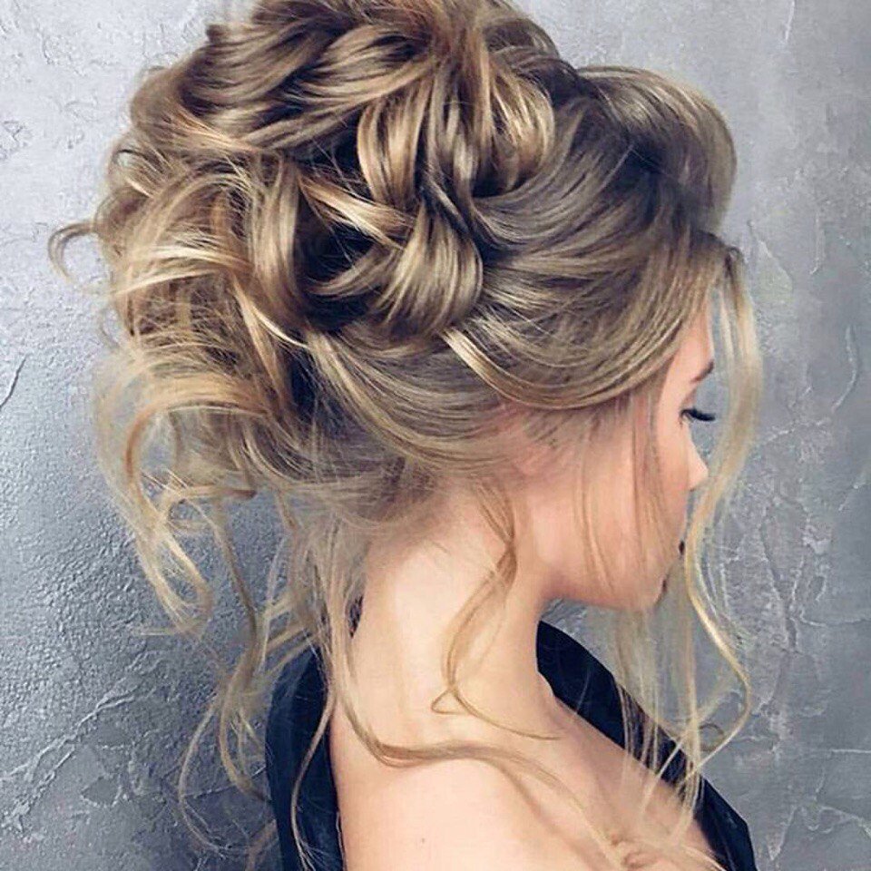 Собранные прически на длинные волосы