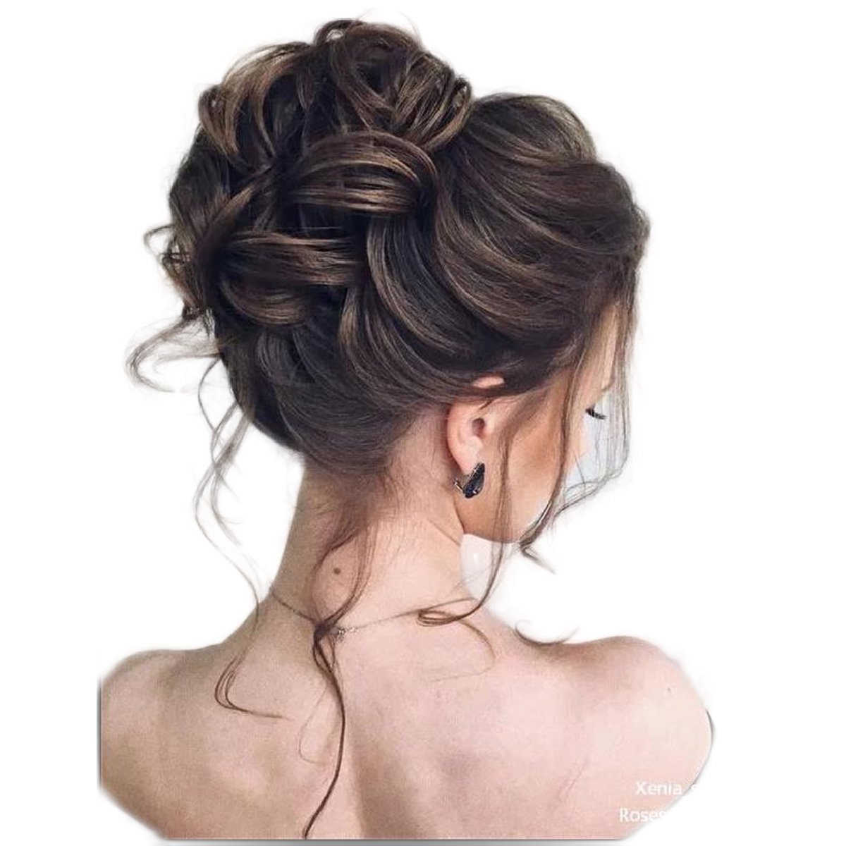 Собранная прическа на длинные волосы