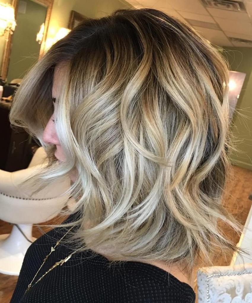 Окрашивание волос шатуш Каскад с рыжим