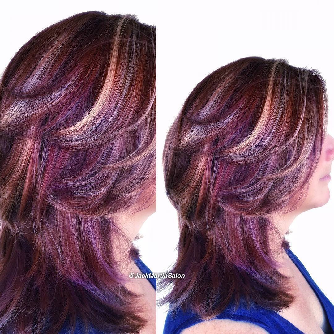 Балаяж на средние волосы Каскад