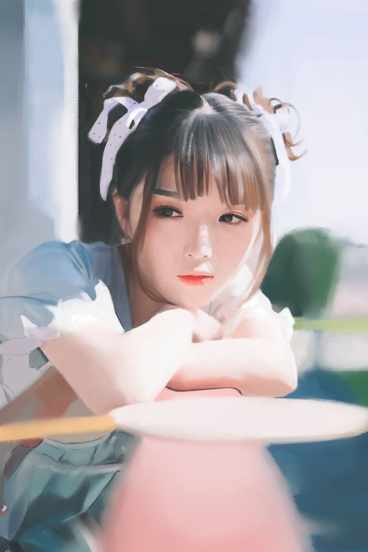 Японская школьница с короткими волосами