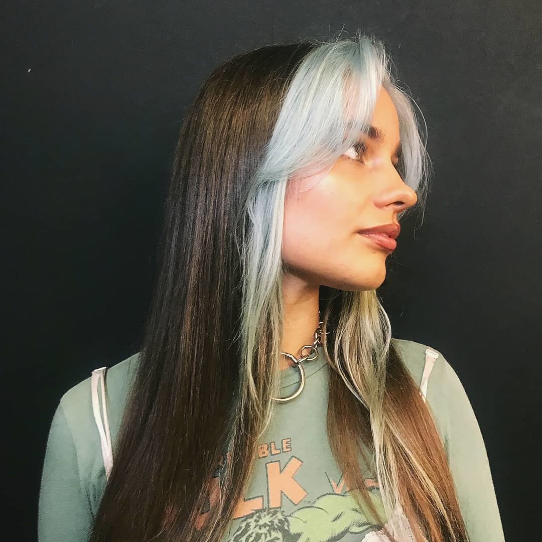 Редкое мелирование колорирование на темные волосы