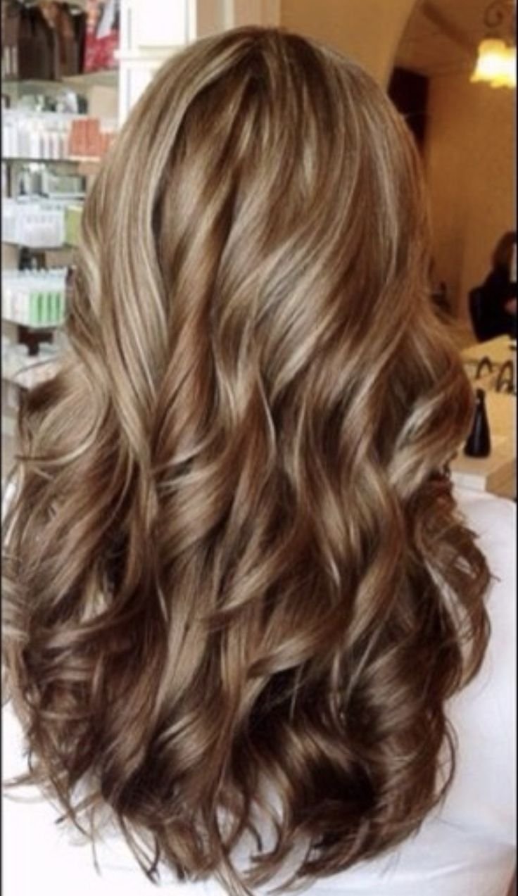 Балаяж шоколад и карамель на средние