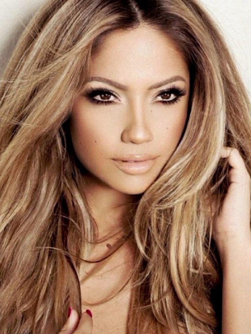 Каштановые оттенки волос