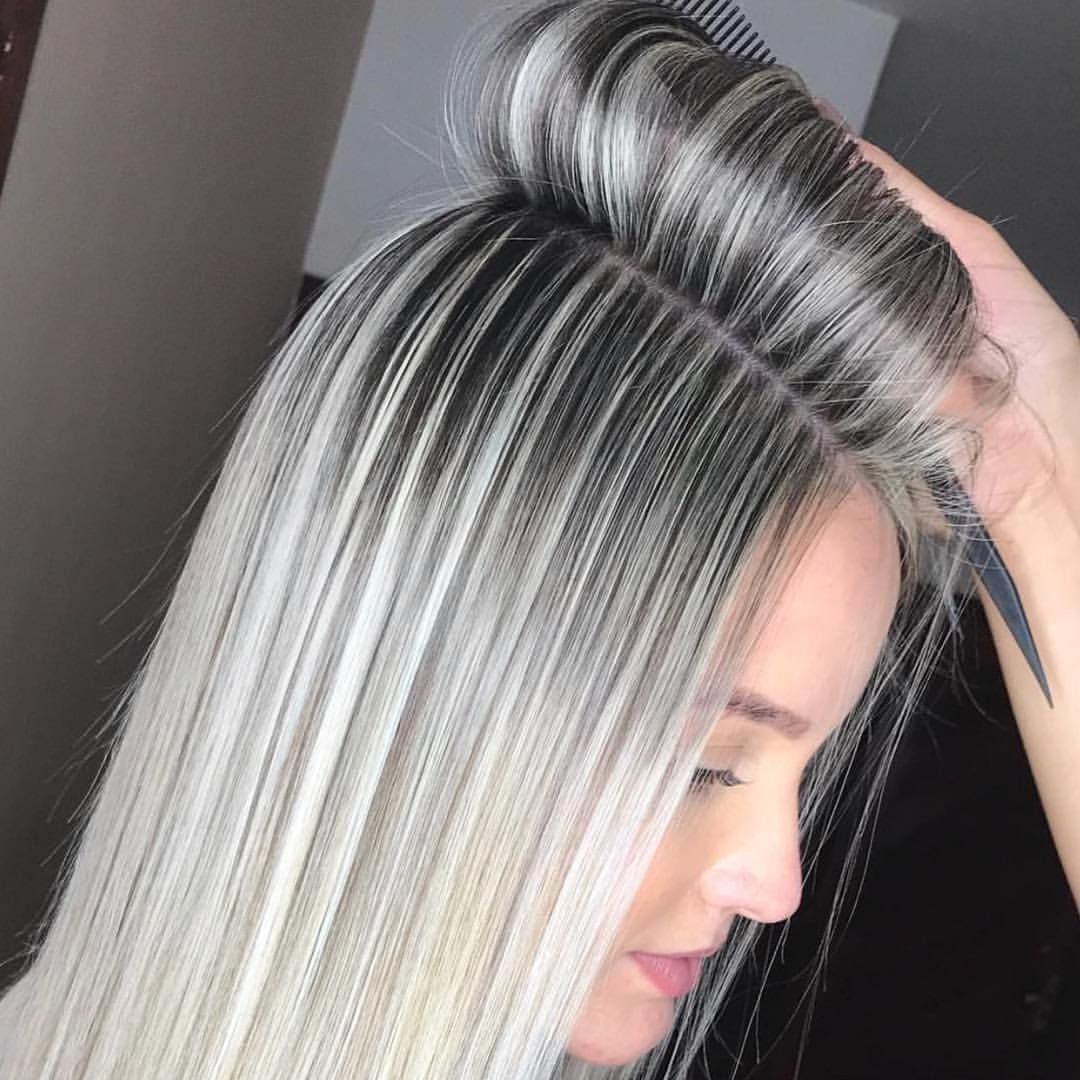 Прикорневое мелирование на отросшие корни