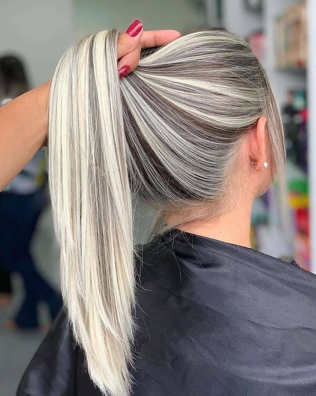 Мелирование с пепельным оттенком