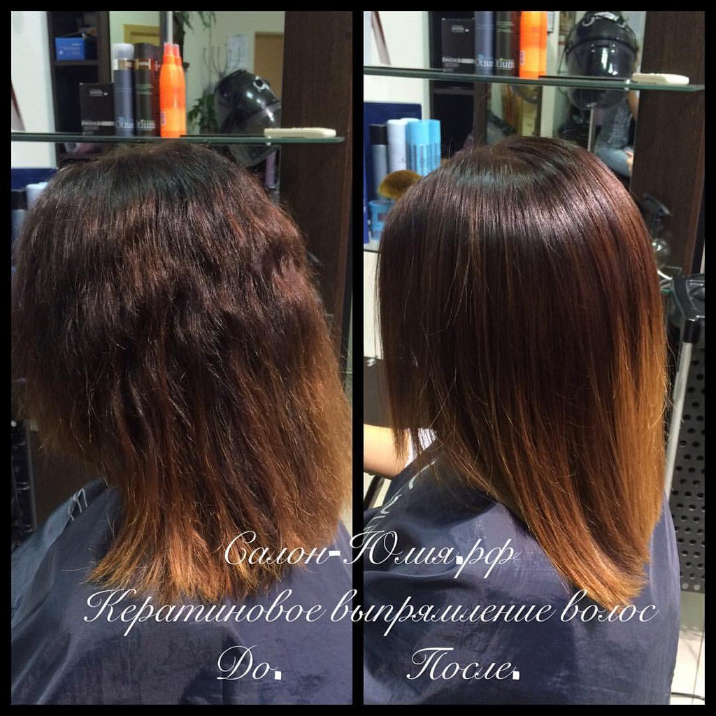 Кератин на короткие волосы Каскад