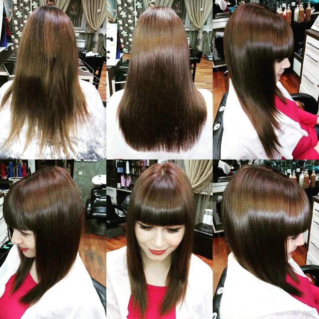 Каскад с кератиновым выпрямлением