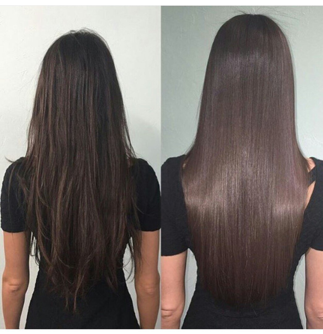 Кератин на волосы с челкой