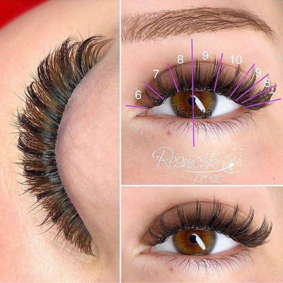 Наращивание ресниц лучики