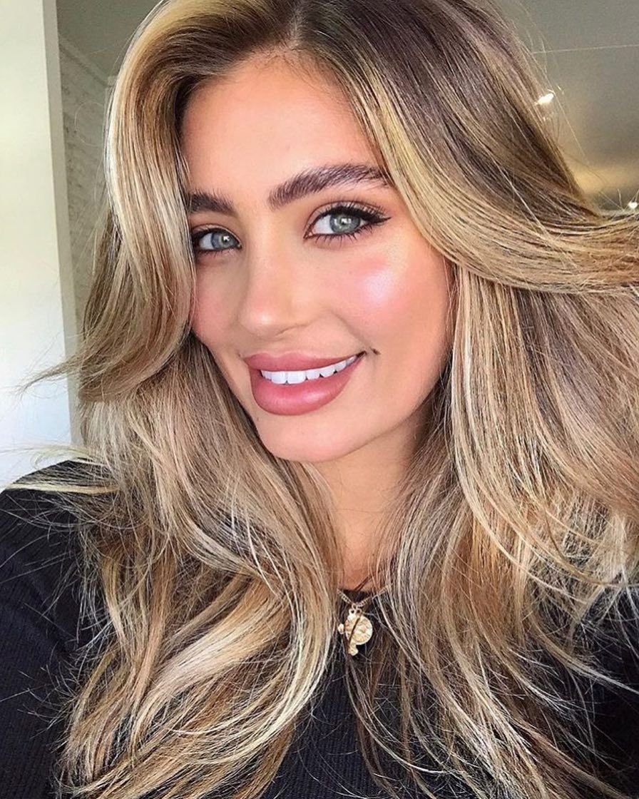 Теплый блонд мелирование