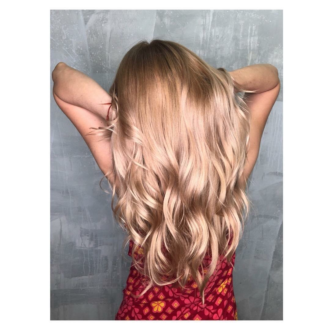 Мелирование теплая блондинка