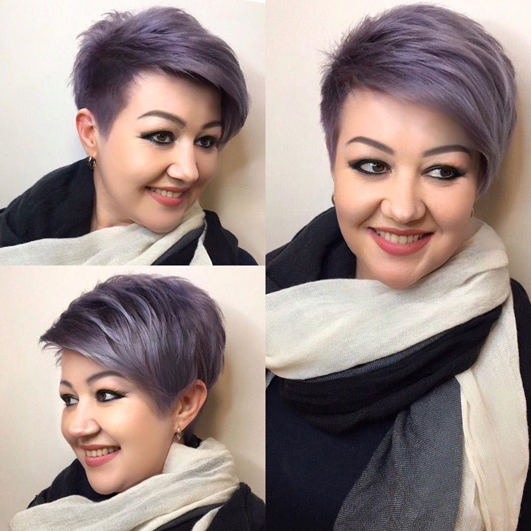 Стрижки для круглого лица и короткой шеи