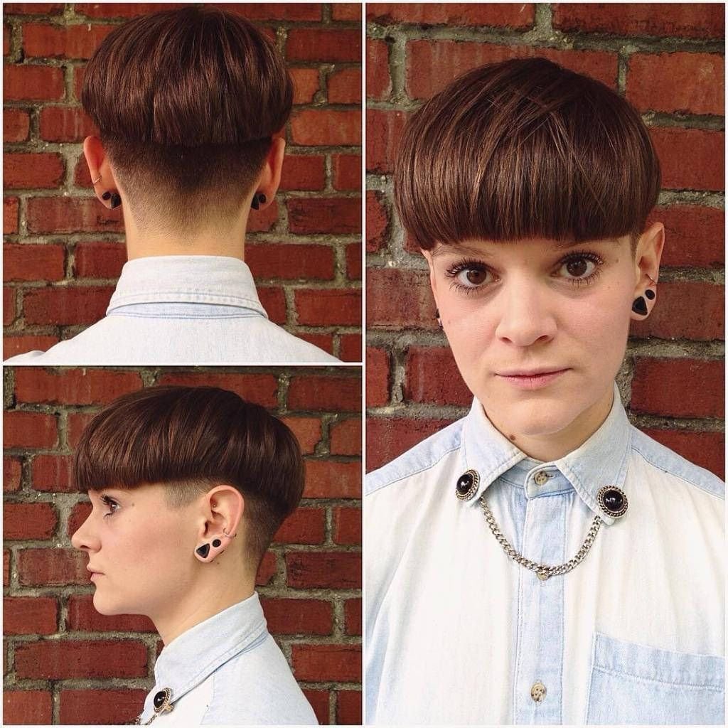 Стрижка шапочка с выбритым затылком