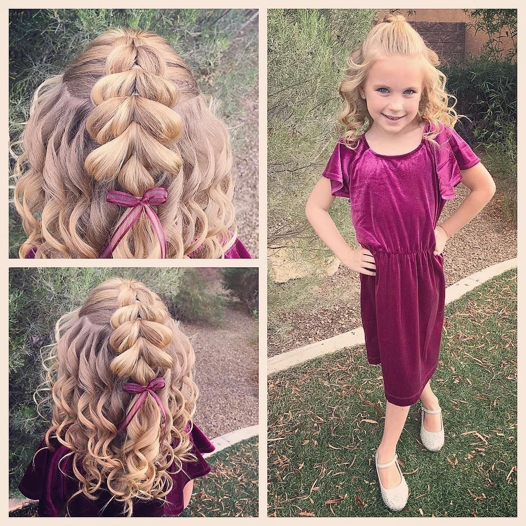 Прическа с кудрями для девочки