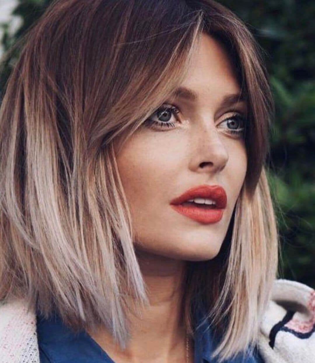 Каре Лонг Боб с челкой