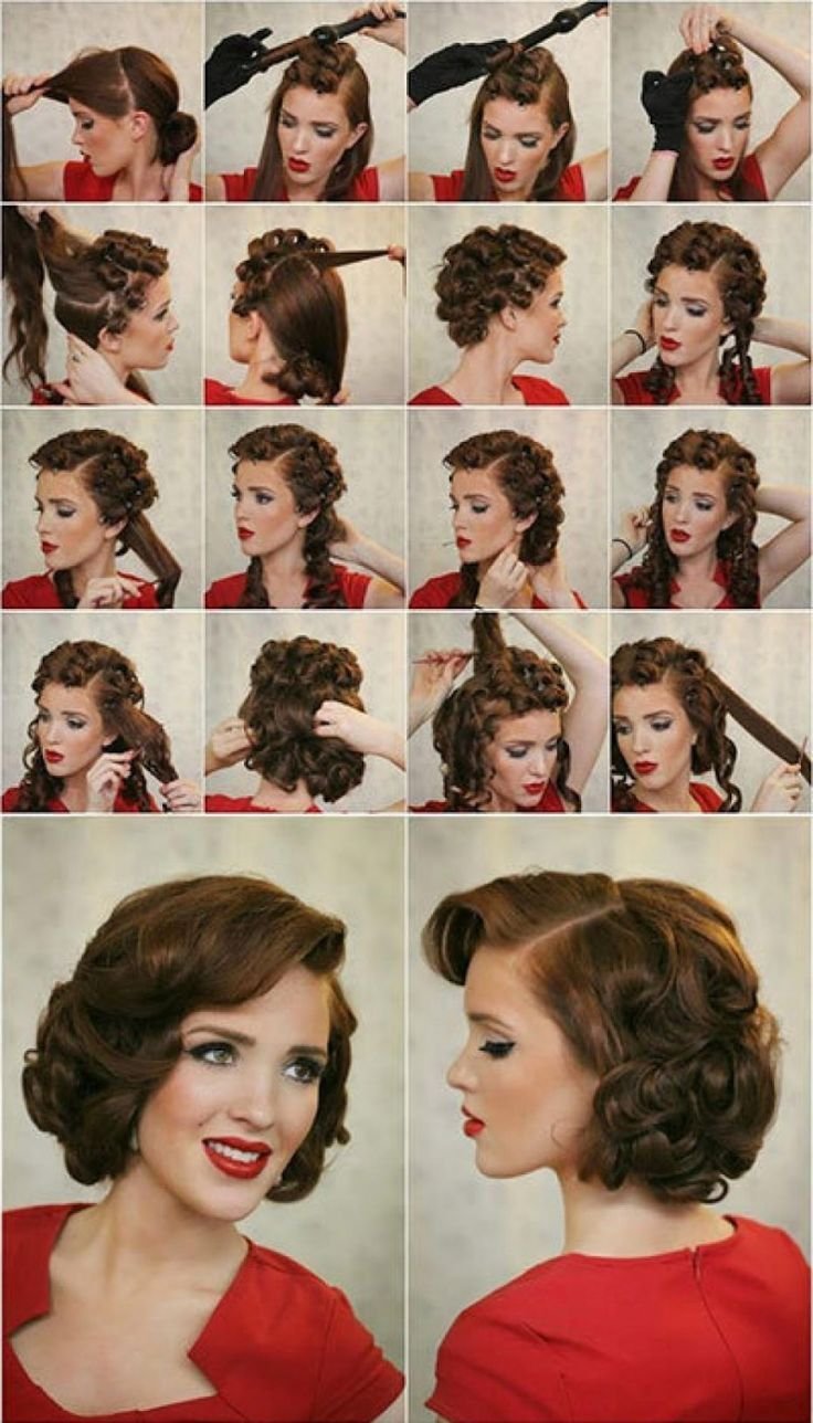 Прическа стиляги женская на длинные волосы (73 фото)